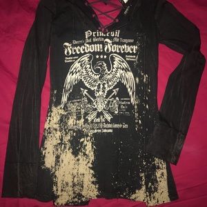 Black Multi Lace Up Back